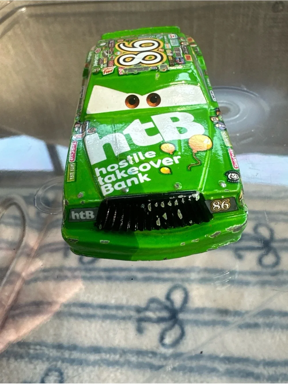 Disney Pixar Cars Chick Hicks #86 htB Hostile Takeover Bank Diecast Car Clean